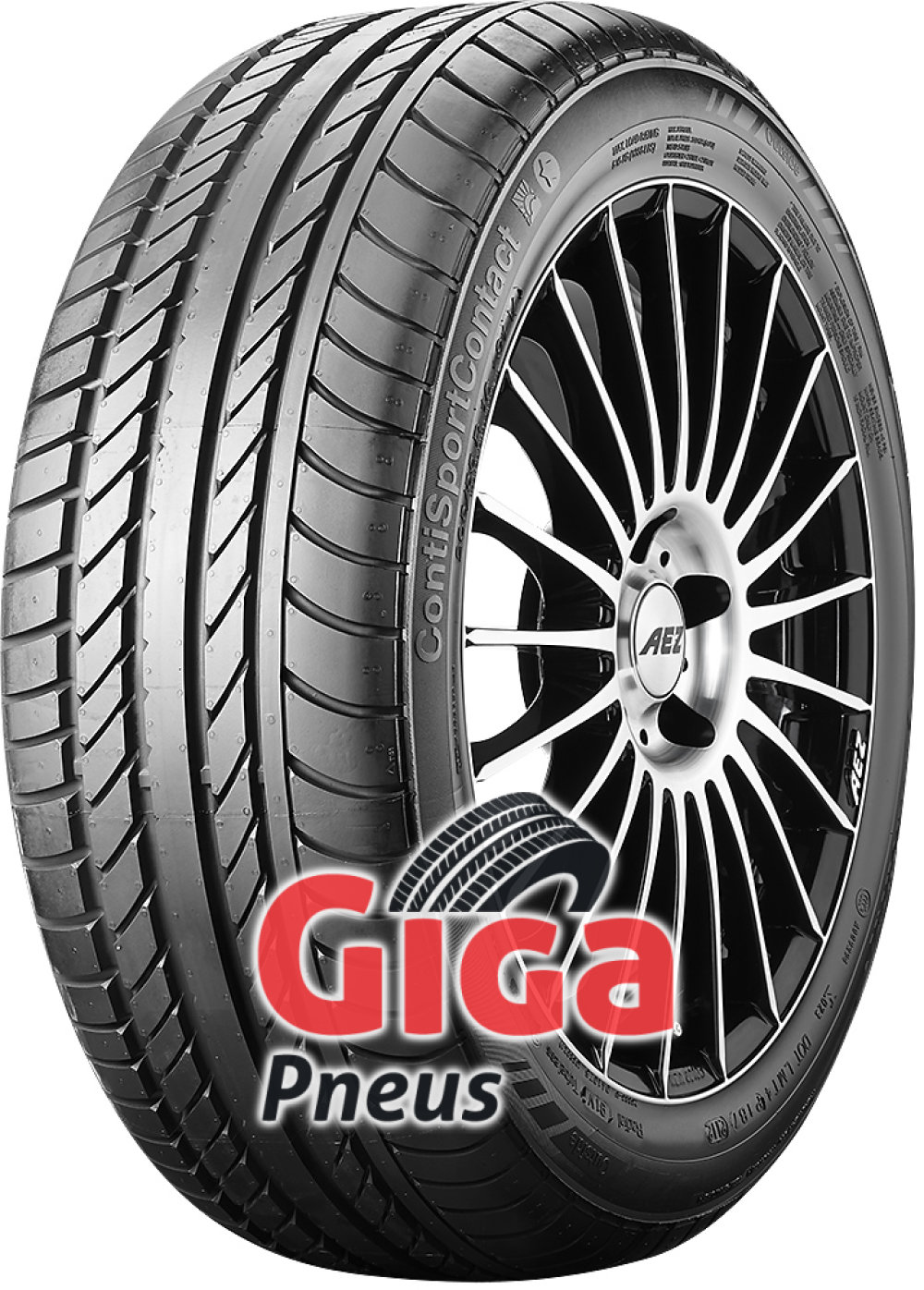 Continental ContiSportContact ( 225/45 ZR18 91Y M3, com bordo da jante saliente ) Continental ContiSportContact ( 225/45 ZR18 91Y M3, com bordo da jante saliente )