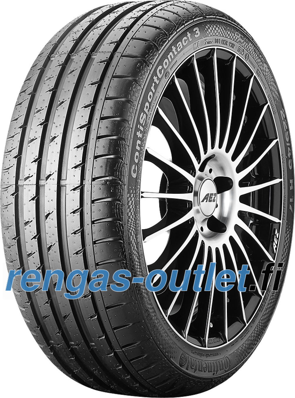 Continental ContiSportContact 3 ( 285/35 ZR20 ZR XL vannealueen ripalla ) Continental ContiSportContact 3 ( 285/35 ZR20 ZR XL vannealueen ripalla )