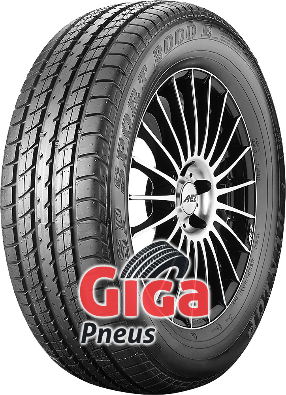 Dunlop SP Sport 2000E ( 225/50 ZR16 92W com protecção da jante (MFS), * ) Dunlop SP Sport 2000E ( 225/50 ZR16 92W com protecção da jante (MFS), * )