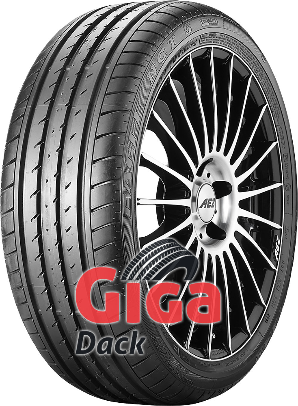Goodyear Eagle NCT 5 ROF ( 195/55 R16 87H runflat, med fälg skyddslist (MFS), * ) Goodyear Eagle NCT 5 ROF ( 195/55 R16 87H runflat, med fälg skyddslist (MFS), * )