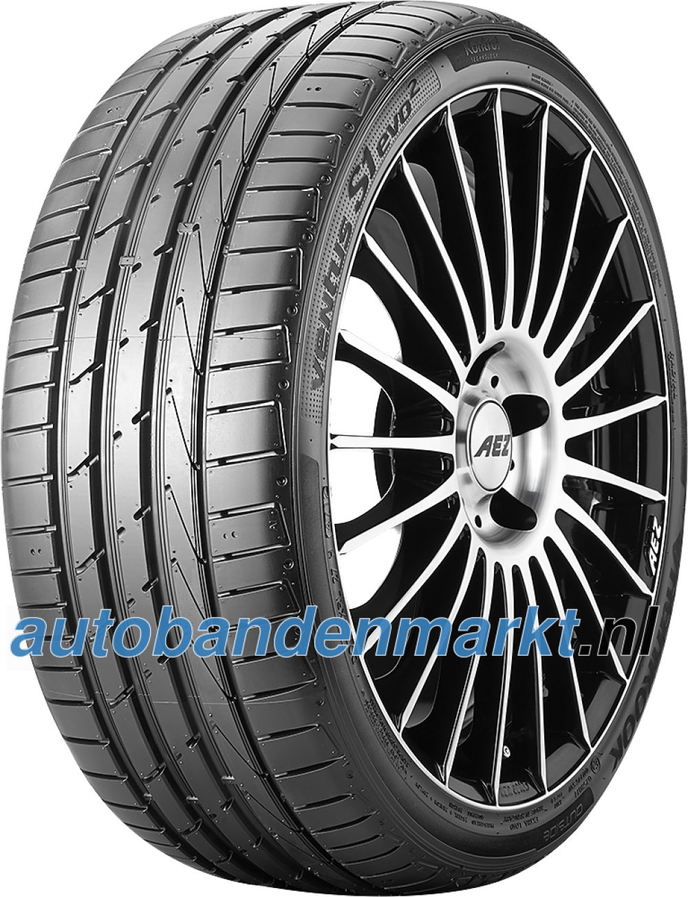 Afbeelding van Hankook Ventus S1 Evo 2 K117B HRS ( 255/30 R19 91Y XL 4PR met velgrandbescherming (MFS), runflat SBL )