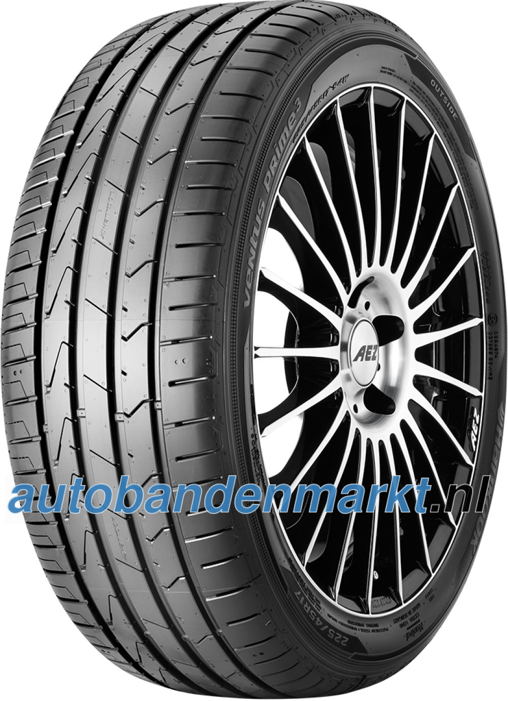 Afbeelding van Hankook Ventus Prime 3 K125B HRS ( 205/55 R16 91W 4PR met velgrandbescherming (MFS), runflat SBL )