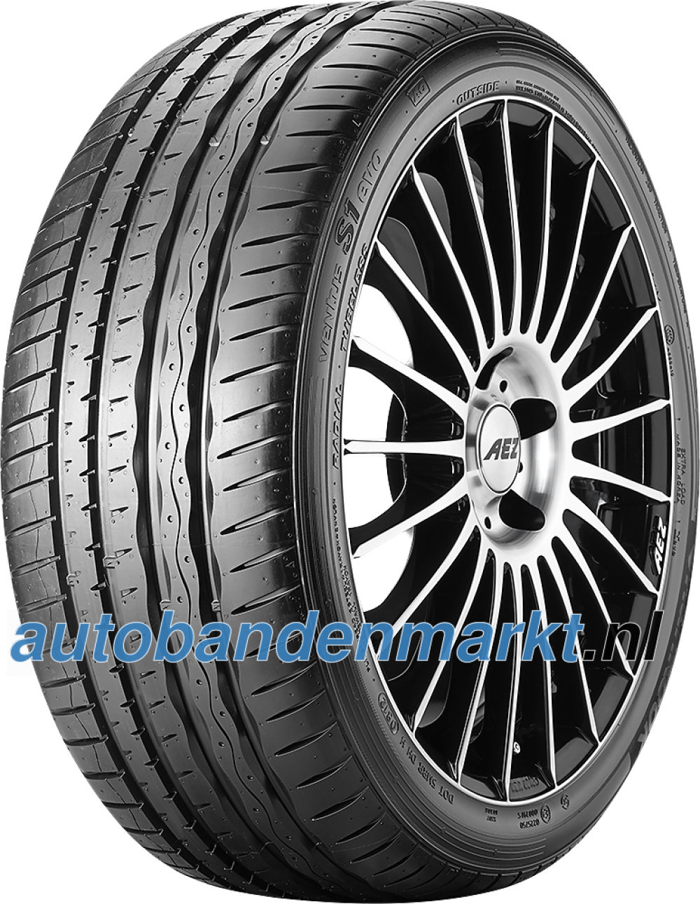 Afbeelding van Hankook Ventus S1 Evo K107 ( 195/40 ZR17 81W XL 4PR met velgrandbescherming (MFS) SBL )