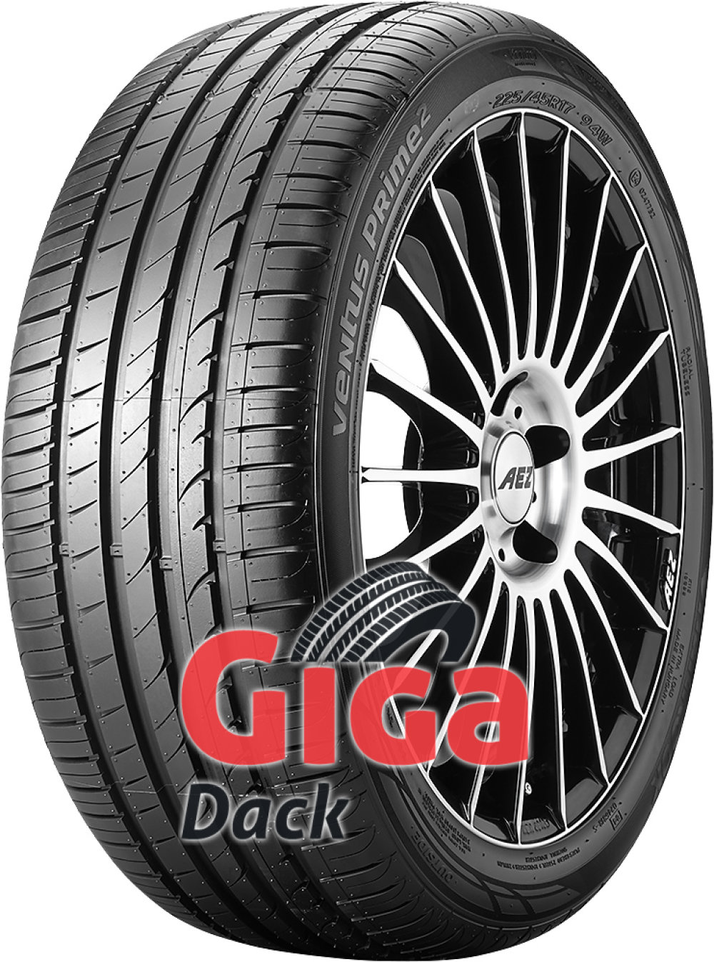 Hankook Ventus Prime 2 K115 ( 235/45 R18 94V med fälg skyddslist (MFS) SBL ) Hankook Ventus Prime 2 K115 ( 235/45 R18 94V med fälg skyddslist (MFS) SBL )