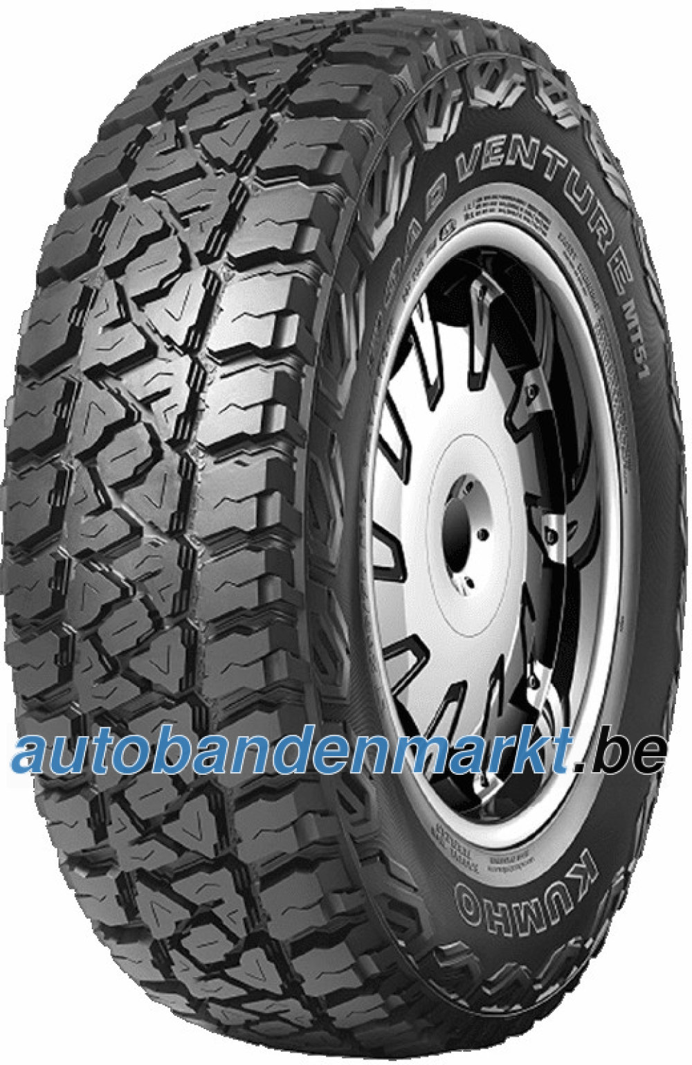 Kumho Road Venture MT51 ( 235/85 R16 120/116Q 10PR, POR, met wangbescherming (FSL) )