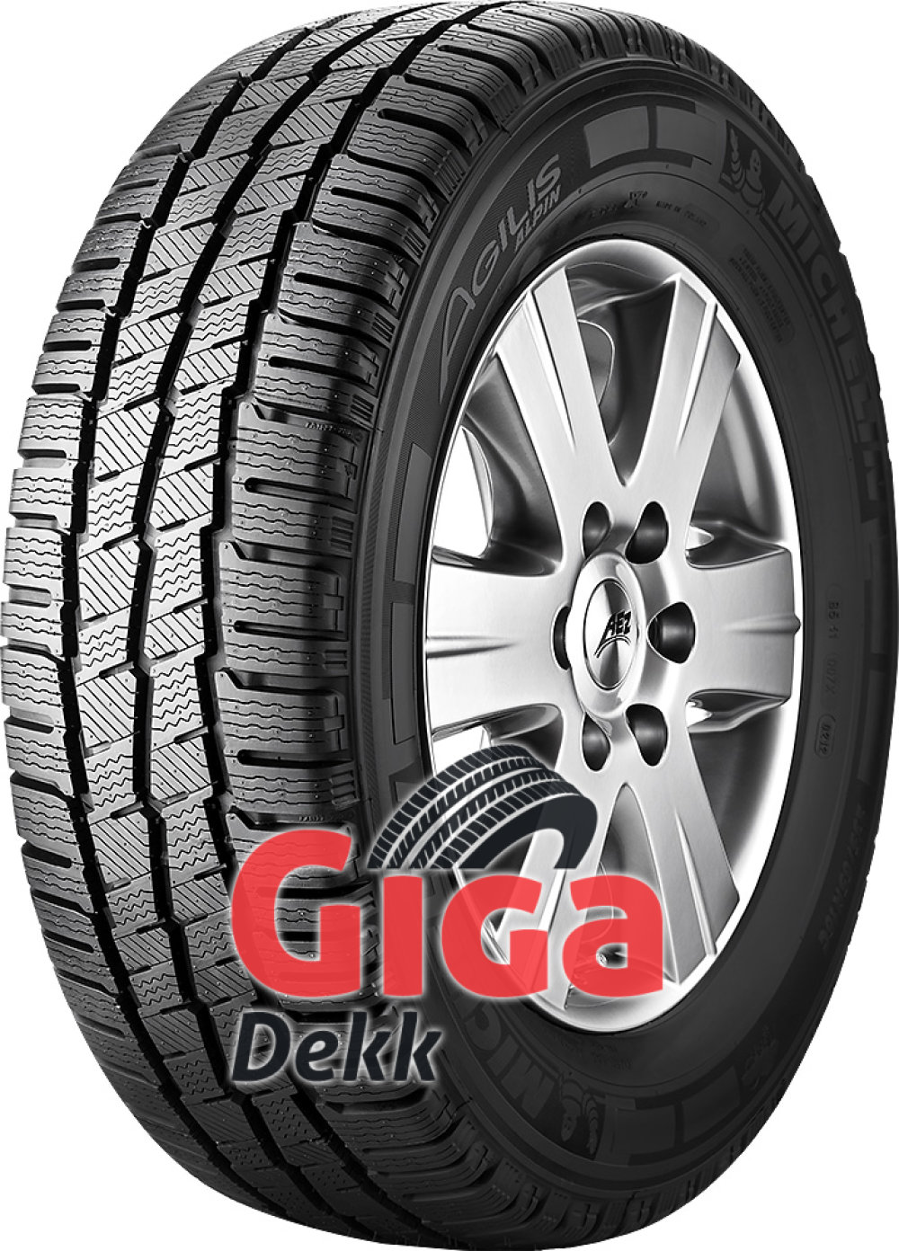 Michelin Agilis Alpin ( 215/75 R16C 116/114R , med felgbeskyttelseslist (FSL) ) Michelin Agilis Alpin ( 215/75 R16C 116/114R , med felgbeskyttelseslist (FSL) )