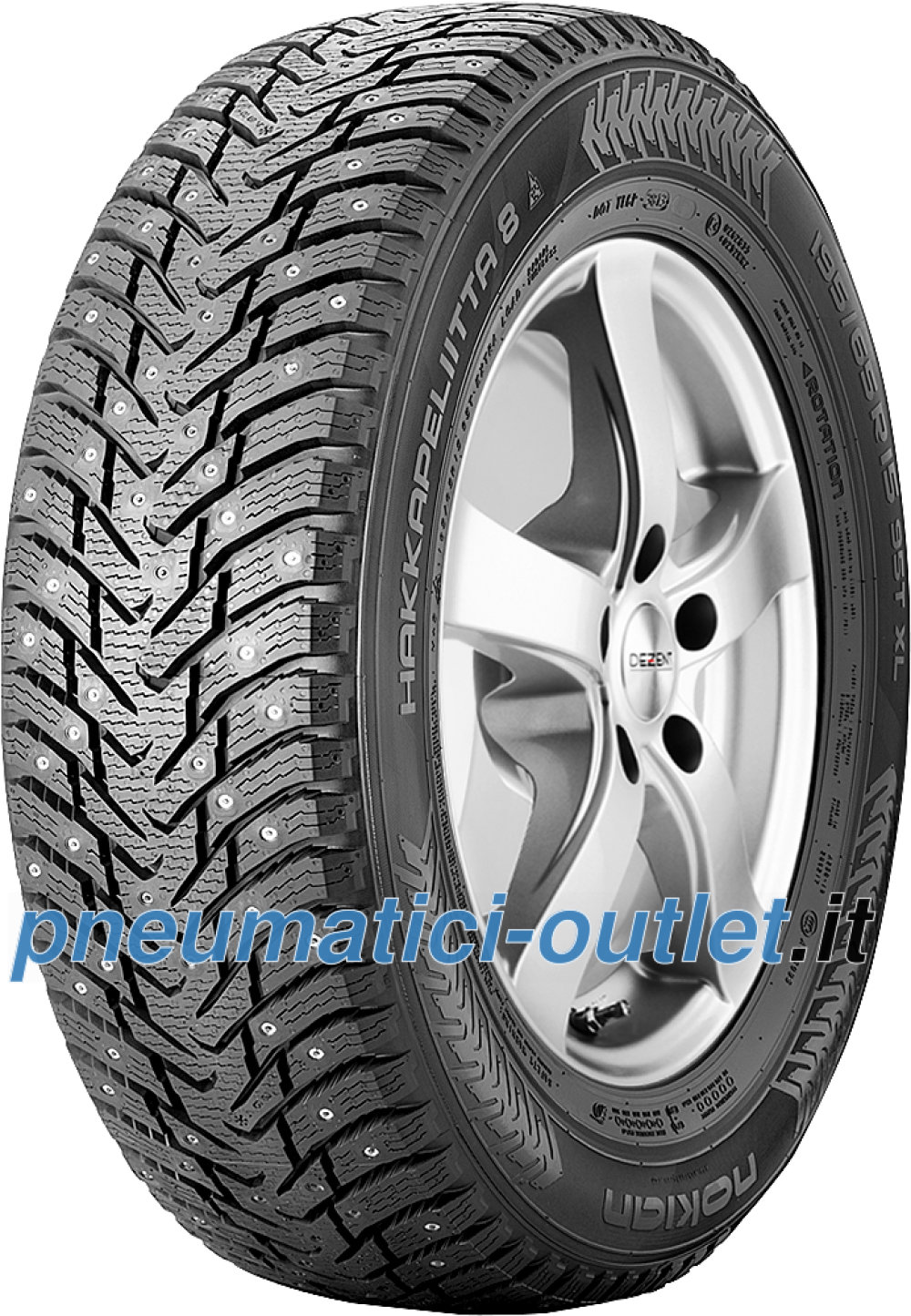 Nokian Hakkapeliitta 8 ( 205/50 R17 93T XL pneumatico chiodato ) Nokian Hakkapeliitta 8 ( 205/50 R17 93T XL pneumatico chiodato )