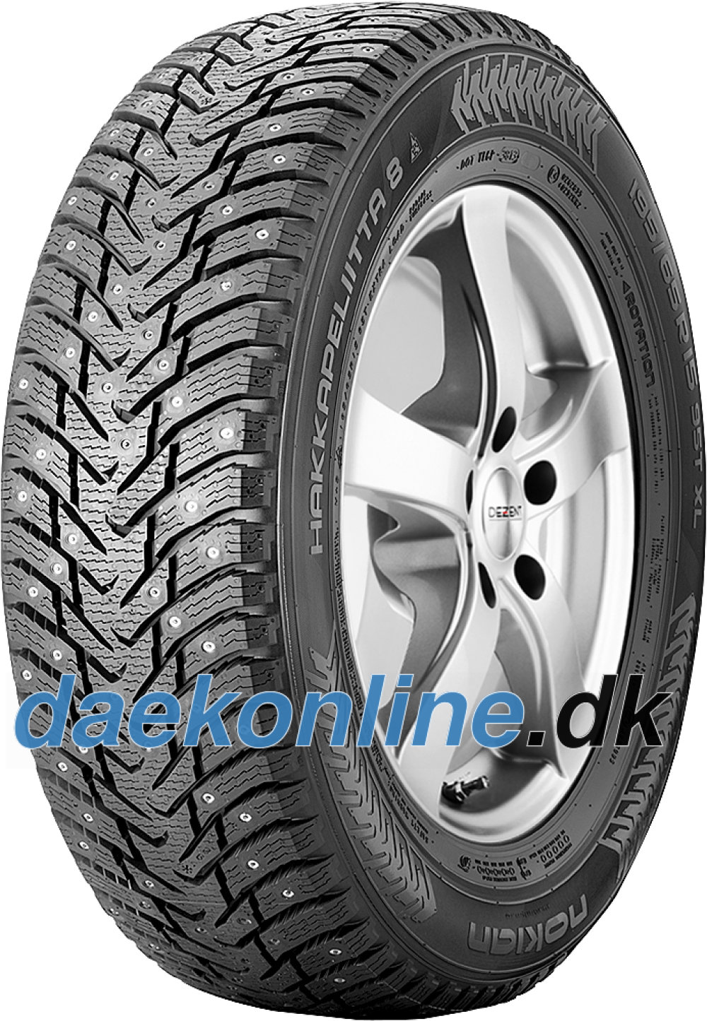 Nokian Hakkapeliitta 8 175 70 R13 82T med spikes daekonline.dk