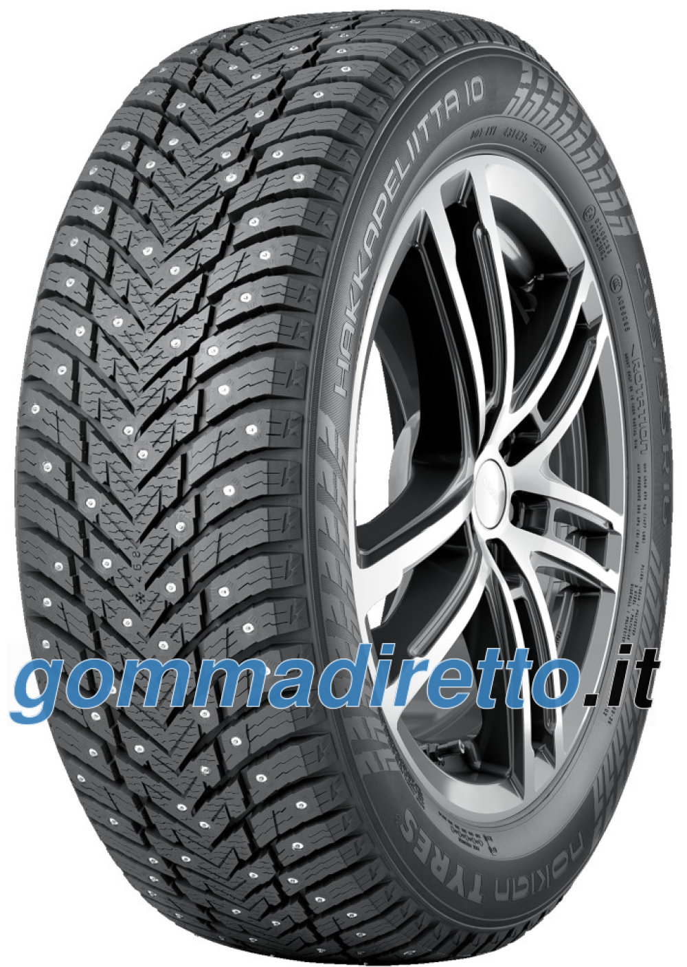 Image of        Nokian Hakkapeliitta 10 ( 255/60 R18 112T XL Aramid Sidewalls, SUV, pneumatico chiodato )
