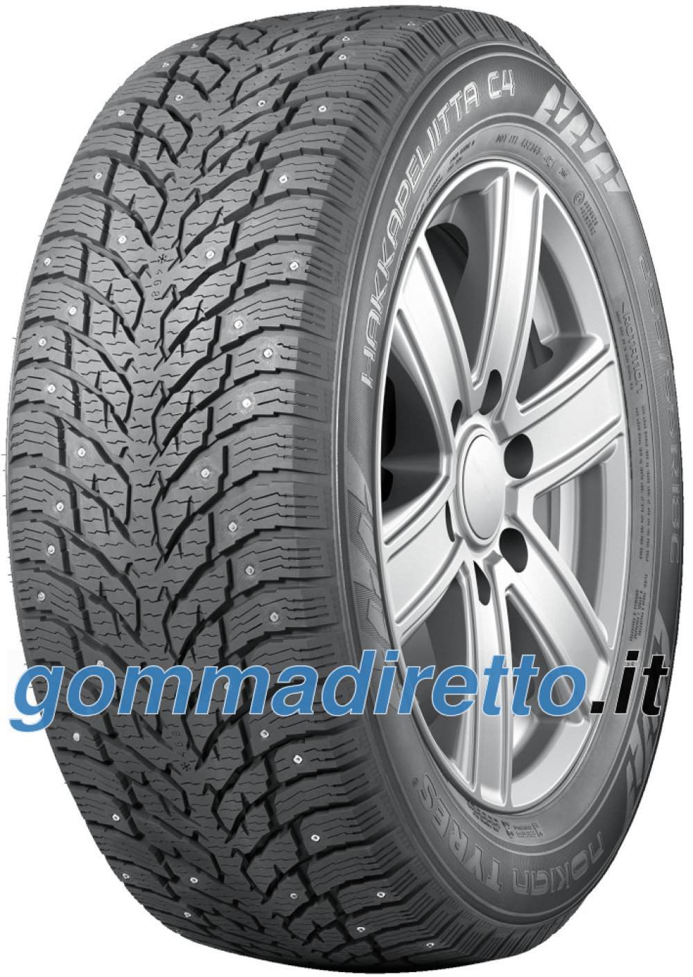 Image of Nokian Hakkapeliitta C4 ( 205/65 R16C 107/105R 8PR Aramid Sidewalls, pneumatico chiodato )