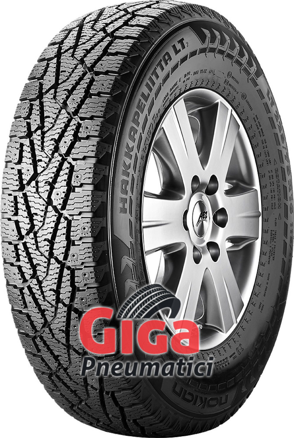 Nokian Hakkapeliitta LT2 ( LT245/75 R17 121/118Q 10PR , pneumatico chiodabile ) Nokian Hakkapeliitta LT2 ( LT245/75 R17 121/118Q 10PR , pneumatico chiodabile )
