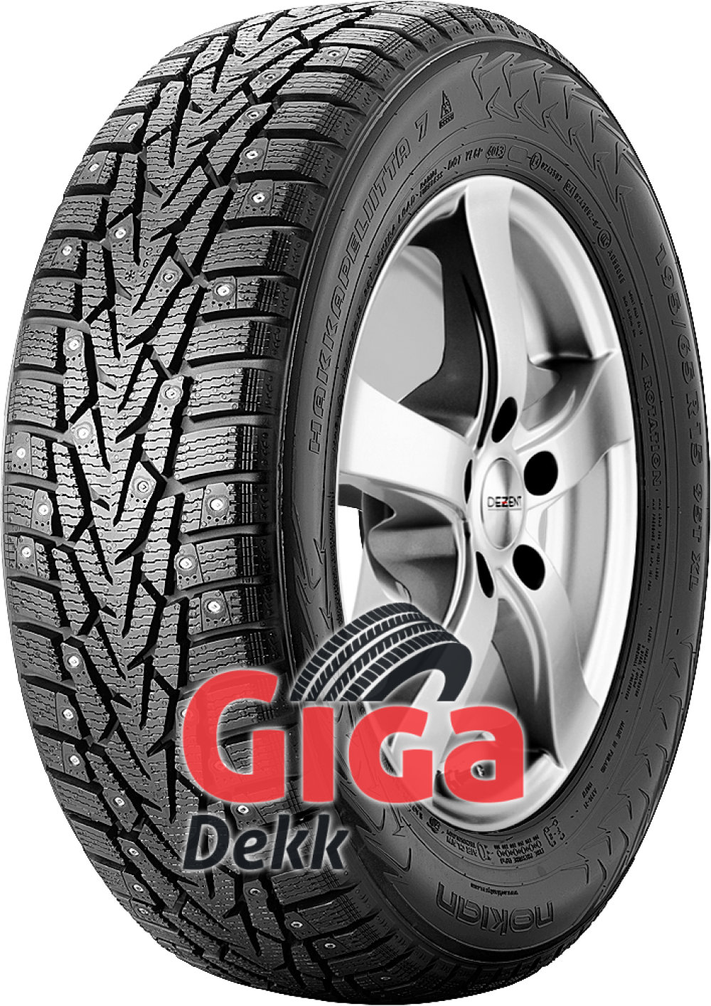 Nokian Hakkapeliitta 7 ( 185/60 R15 88T XL , med pigger ) Nokian Hakkapeliitta 7 ( 185/60 R15 88T XL , med pigger )