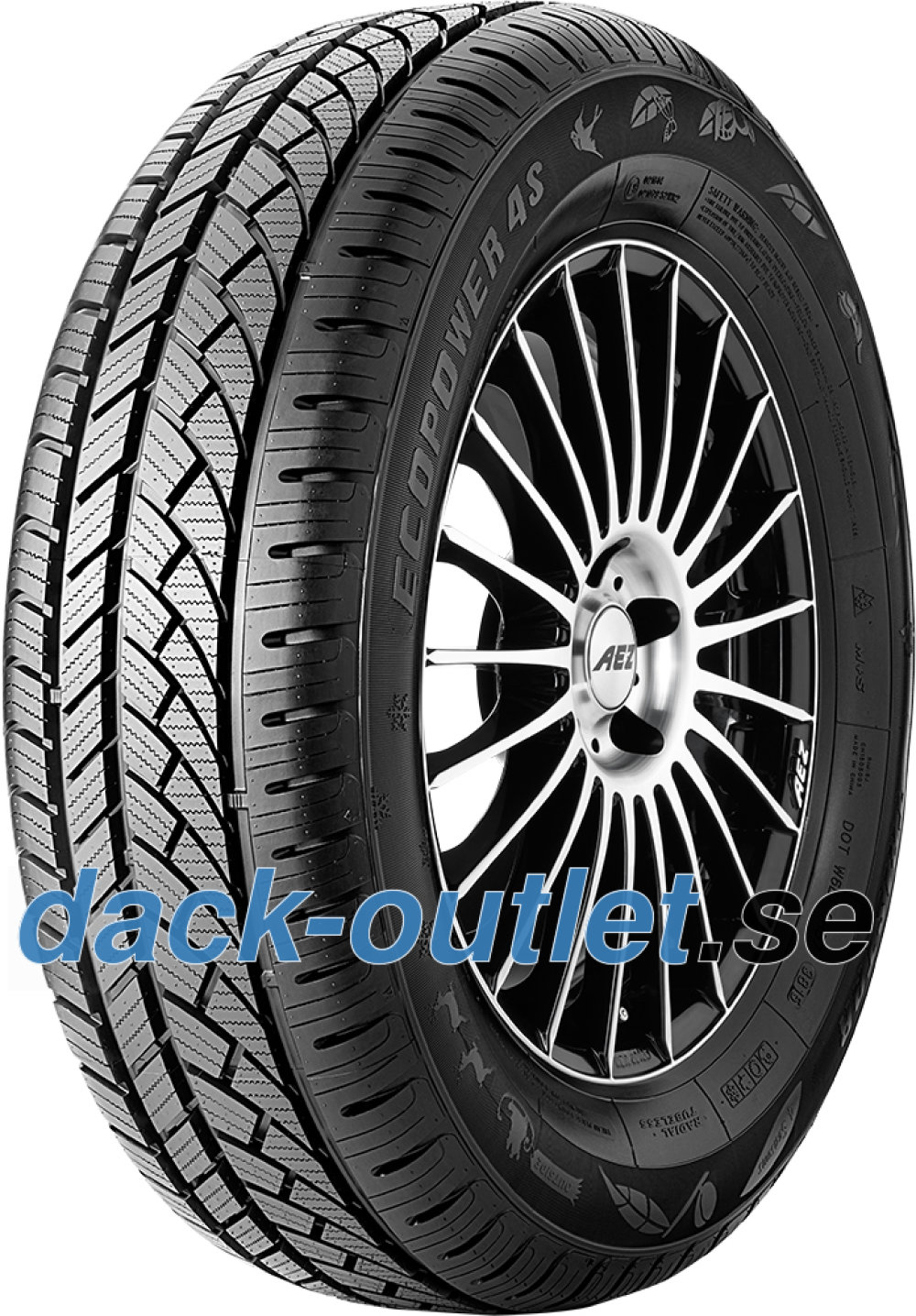Tristar Ecopower 4S ( 185/55 R15 82H , med fälg skyddslist (MFS) ) Tristar Ecopower 4S ( 185/55 R15 82H , med fälg skyddslist (MFS) )