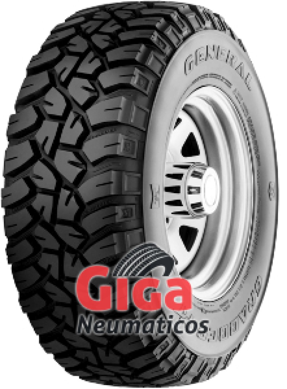 General GRABBER MT ( LT33x12.50 R15 108Q ,POR,con protección de llanta lateral ) General GRABBER MT ( LT33x12.50 R15 108Q ,POR,con protección de llanta lateral )