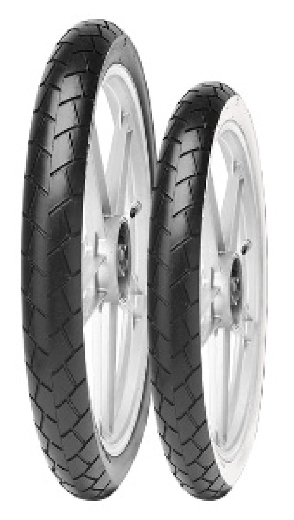 MC11 ( 2.25-17 TT 39J bakhjul, forhjul WW )