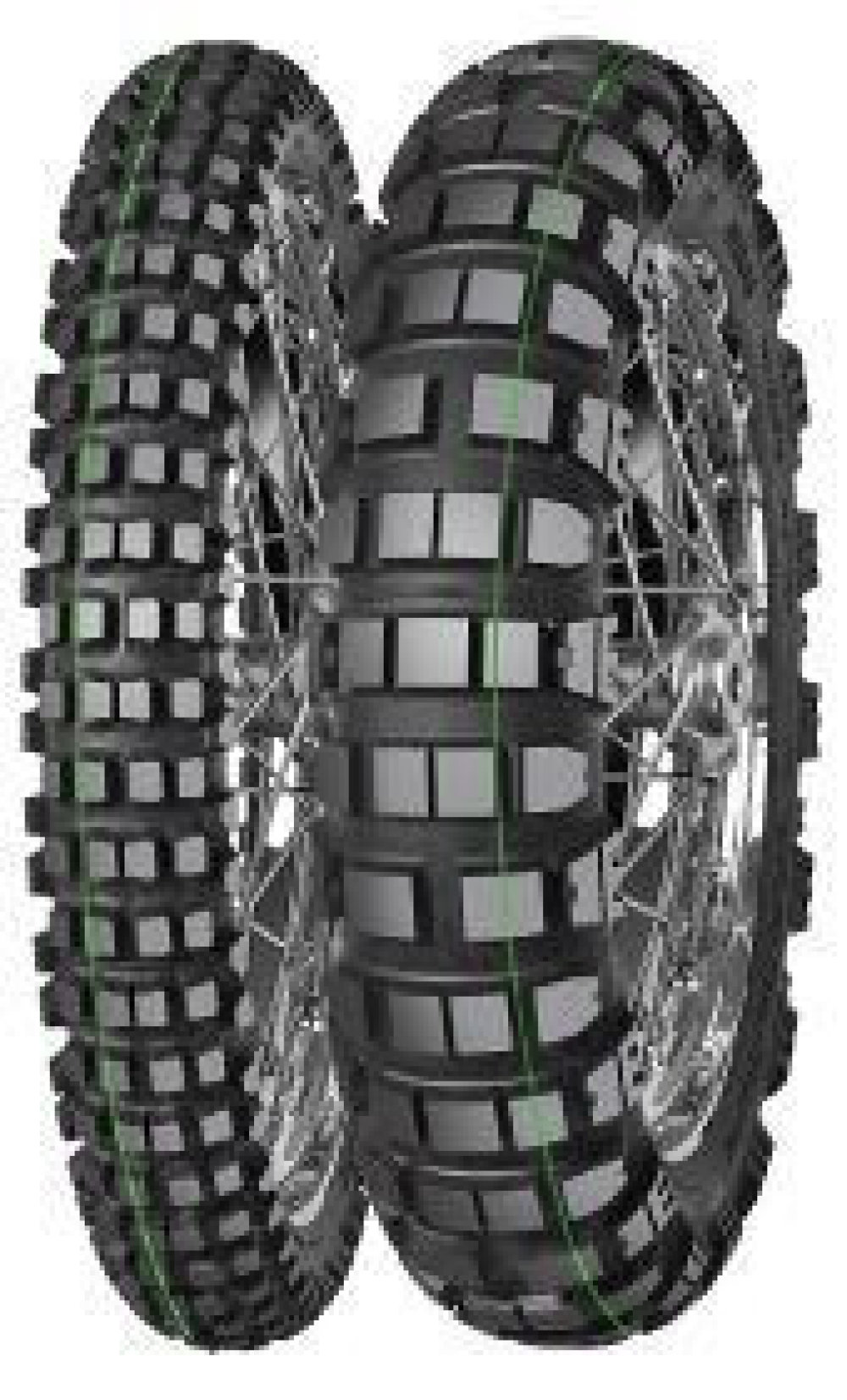 Enduro Trail-Rally PRO ( 140/80B18 TT 70R bakhjul, M+S merking, Gummiblanding Super Light, gruen )