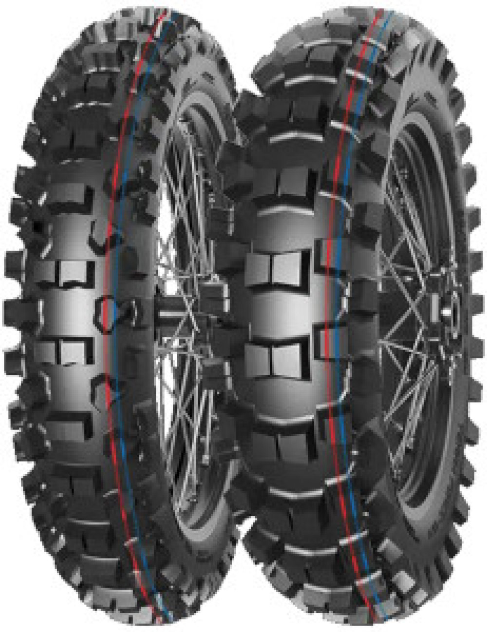 Terra Force-MX IT ( 90/100-12 TT 46M bakhjul, Gummiblanding Pit Cross, NHS, rot )